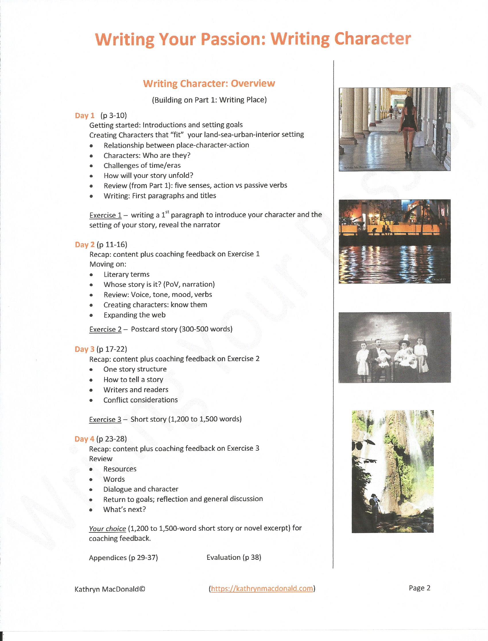 Writing Character -Overview